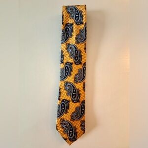 JZ Richard’s 100% Silk Blue & Yellow Paisley Men’s  Tie